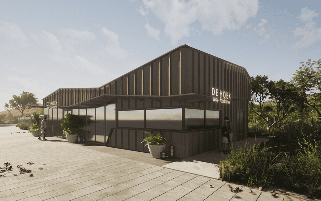gevelaanzicht van De Hoek, easy foodcorner